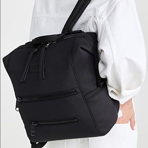 NEW dagne Dover bag indi onyx black neoprene diaper backpack purse MEDIUM baby
